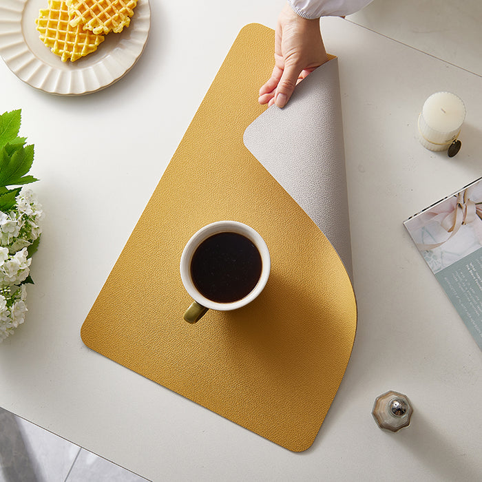 Rectangle Double Sided Color Leather Placemat(set of 6)