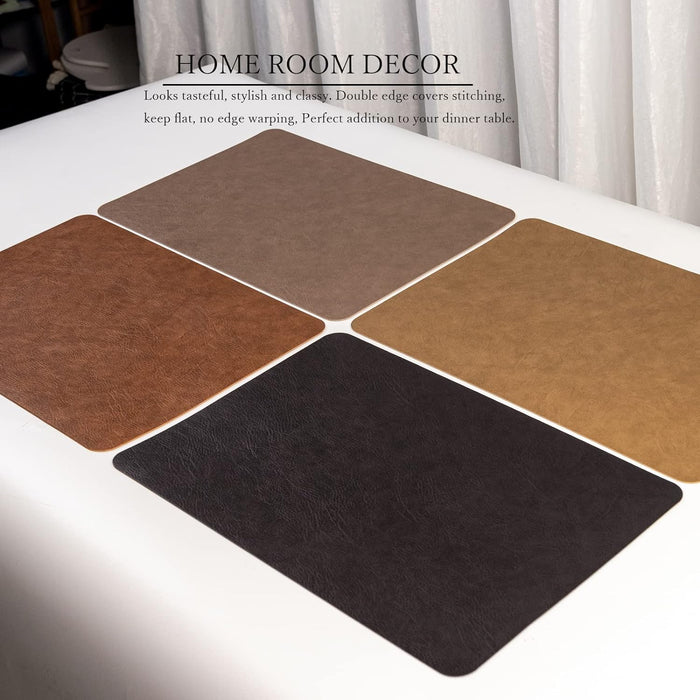 Rectangle Vintage Leather Placemat (set of 6)