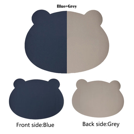 Bear Shaped Leather Placemats(set of 6)