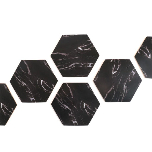 Tabletex Black Marbling MDF Coaster (set of 6)